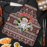 Funny Santa Claus Release The Kringle Christmas Apron Xmas Holiday Patterns - Wonder Print Shop