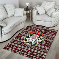 Funny Santa Claus Release The Kringle Christmas Area Rug Xmas Holiday Patterns - Wonder Print Shop