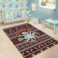 Funny Santa Claus Release The Kringle Christmas Area Rug Xmas Holiday Patterns - Wonder Print Shop