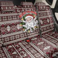 Funny Santa Claus Release The Kringle Christmas Back Car Seat Cover Xmas Holiday Patterns - Wonder Print Shop