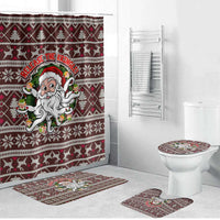 Funny Santa Claus Release The Kringle Christmas Bathroom Set Xmas Holiday Patterns - Wonder Print Shop