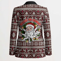 Funny Santa Claus Release The Kringle Christmas Blazer Xmas Holiday Patterns - Wonder Print Shop