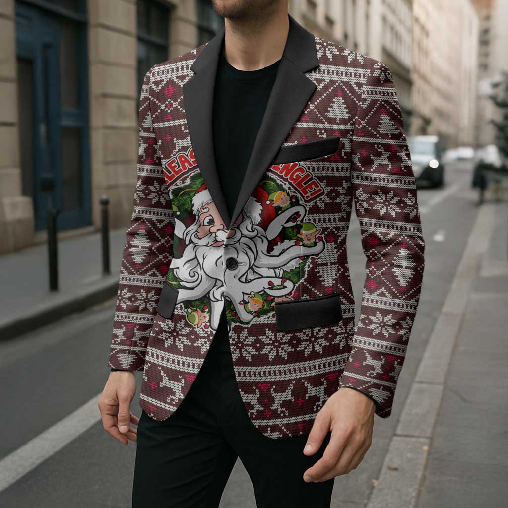 Funny Santa Claus Release The Kringle Christmas Blazer Xmas Holiday Patterns - Wonder Print Shop