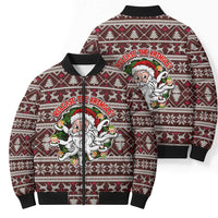 Funny Santa Claus Release The Kringle Christmas Bomber Puffer Jacket Xmas Holiday Patterns - Wonder Print Shop