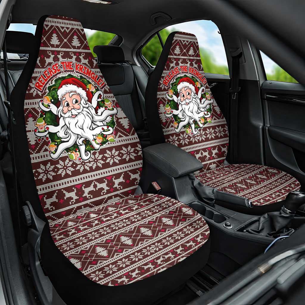 Funny Santa Claus Release The Kringle Christmas Car Seat Cover Xmas Holiday Patterns - Wonder Print Shop