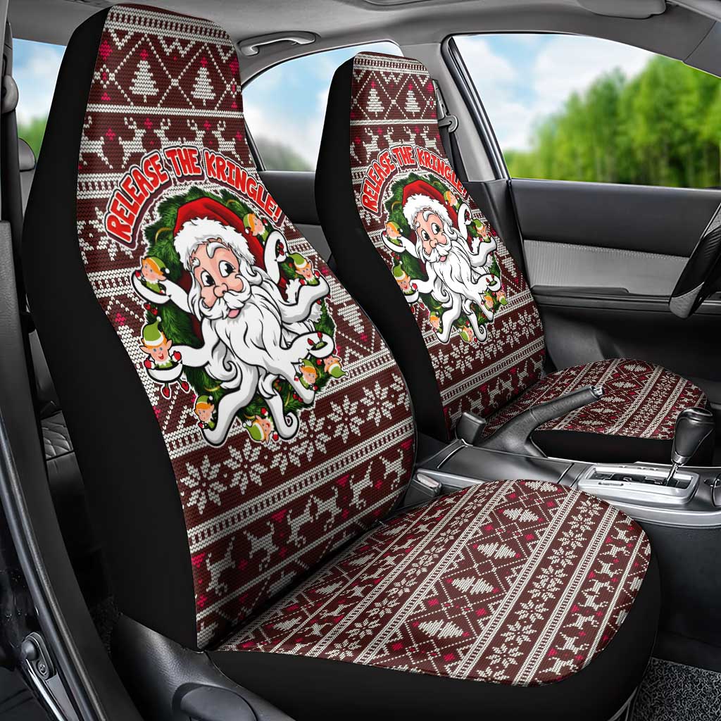 Funny Santa Claus Release The Kringle Christmas Car Seat Cover Xmas Holiday Patterns - Wonder Print Shop