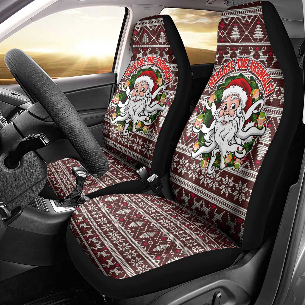 Funny Santa Claus Release The Kringle Christmas Car Seat Cover Xmas Holiday Patterns - Wonder Print Shop