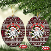 Funny Santa Claus Release The Kringle Christmas Ceramic Ornament Xmas Holiday Patterns - Wonder Print Shop
