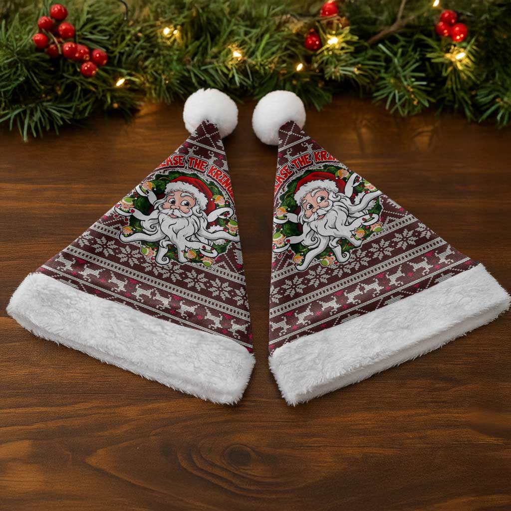 Funny Santa Claus Release The Kringle Christmas Santa Hat Xmas Holiday Patterns - Wonder Print Shop