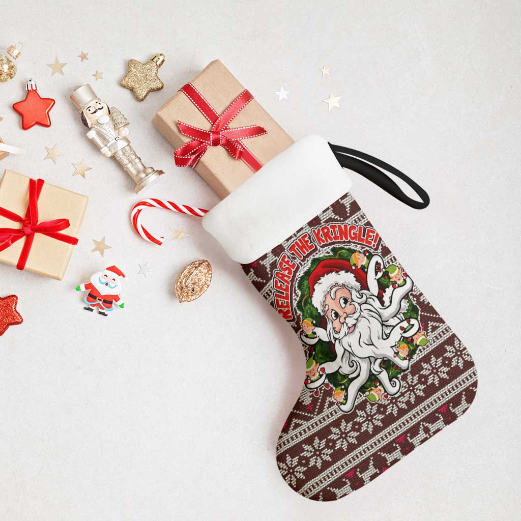 Funny Santa Claus Release The Kringle Christmas Stocking Xmas Holiday Patterns - Wonder Print Shop