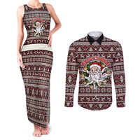 Funny Santa Claus Release The Kringle Christmas Couples Matching Tank Maxi Dress and Long Sleeve Button Shirt Xmas Holiday Patterns - Wonder Print Shop