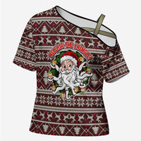 Funny Santa Claus Release The Kringle Christmas Cross Shoulder Shirt Xmas Holiday Patterns - Wonder Print Shop