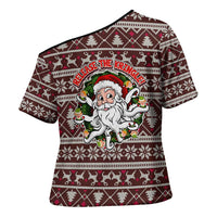 Funny Santa Claus Release The Kringle Christmas Cross Shoulder Shirt Xmas Holiday Patterns - Wonder Print Shop