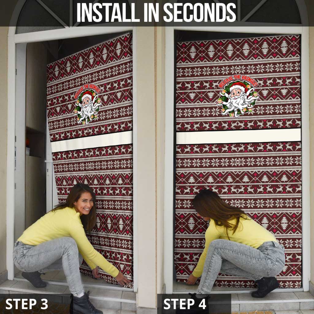 Funny Santa Claus Release The Kringle Christmas Door Cover Xmas Holiday Patterns - Wonder Print Shop