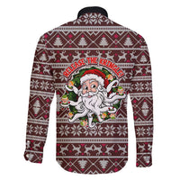 Funny Santa Claus Release The Kringle Christmas Family Matching Long Sleeve Bodycon Dress and Hawaiian Shirt Xmas Holiday Patterns - Wonder Print Shop