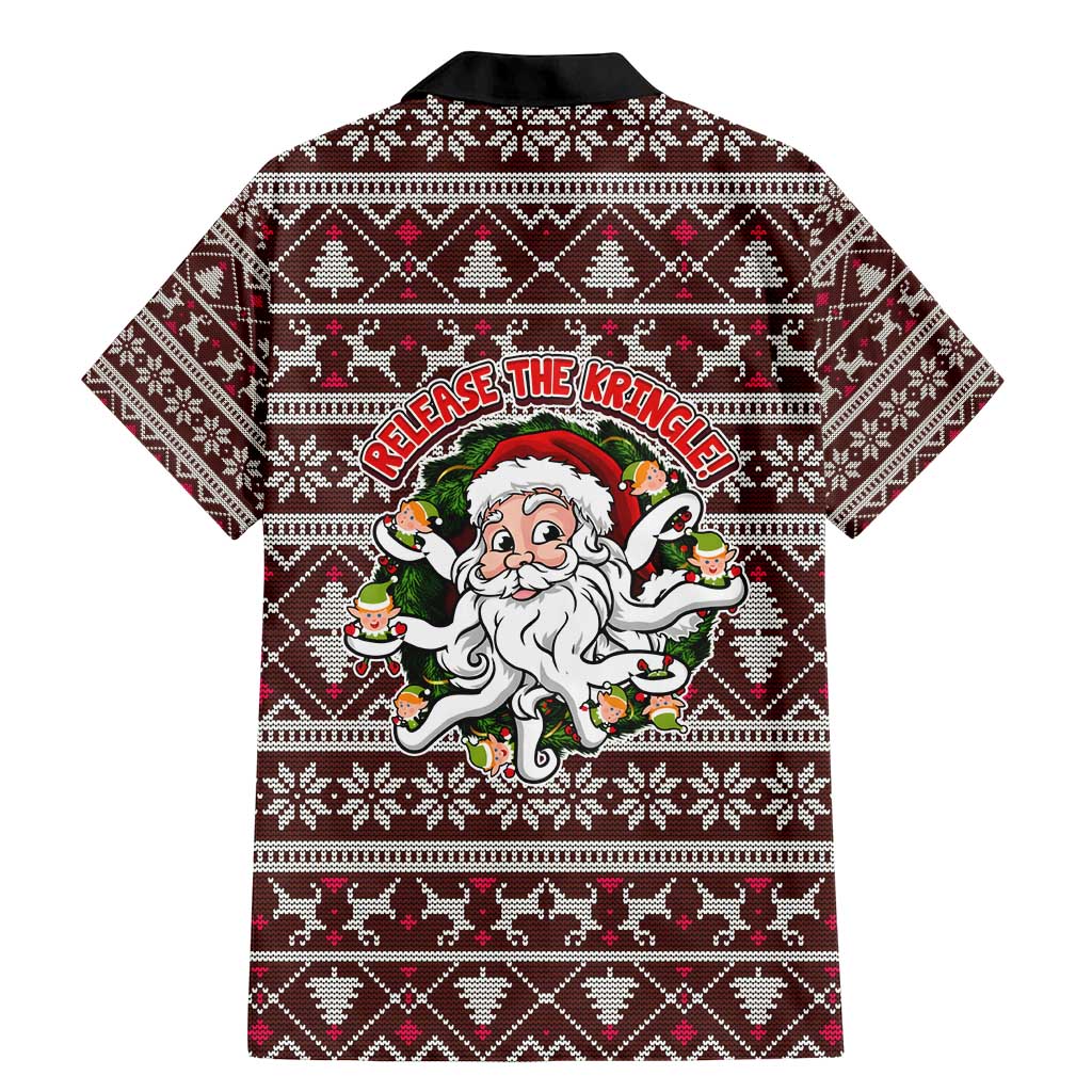Funny Santa Claus Release The Kringle Christmas Family Matching Mermaid Dress and Hawaiian Shirt Xmas Holiday Patterns - Wonder Print Shop