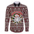 Funny Santa Claus Release The Kringle Christmas Family Matching Off The Shoulder Long Sleeve Dress and Hawaiian Shirt Xmas Holiday Patterns - Wonder Print Shop