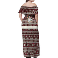 Funny Santa Claus Release The Kringle Christmas Family Matching Off Shoulder Maxi Dress and Hawaiian Shirt Xmas Holiday Patterns - Wonder Print Shop