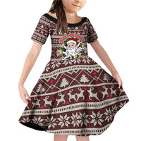 Funny Santa Claus Release The Kringle Christmas Family Matching Off Shoulder Short Dress and Hawaiian Shirt Xmas Holiday Patterns - Wonder Print Shop