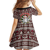 Funny Santa Claus Release The Kringle Christmas Family Matching Off Shoulder Short Dress and Hawaiian Shirt Xmas Holiday Patterns - Wonder Print Shop