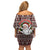 Funny Santa Claus Release The Kringle Christmas Family Matching Off Shoulder Short Dress and Hawaiian Shirt Xmas Holiday Patterns - Wonder Print Shop