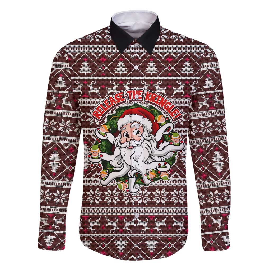 Funny Santa Claus Release The Kringle Christmas Family Matching Puletasi and Hawaiian Shirt Xmas Holiday Patterns - Wonder Print Shop
