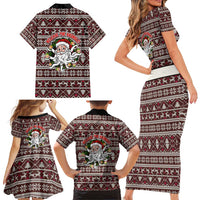 Funny Santa Claus Release The Kringle Christmas Family Matching Short Sleeve Bodycon Dress and Hawaiian Shirt Xmas Holiday Patterns - Wonder Print Shop