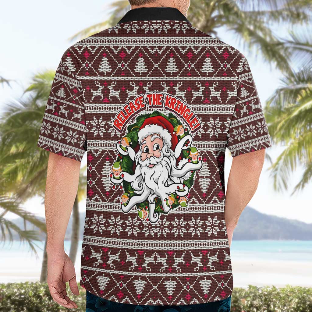 Funny Santa Claus Release The Kringle Christmas Hawaiian Shirt Xmas Holiday Patterns - Wonder Print Shop