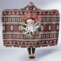 Funny Santa Claus Release The Kringle Christmas Hooded Blanket Xmas Holiday Patterns - Wonder Print Shop
