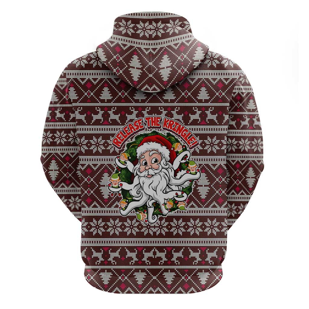 Funny Santa Claus Release The Kringle Christmas Hoodie Xmas Holiday Patterns - Wonder Print Shop