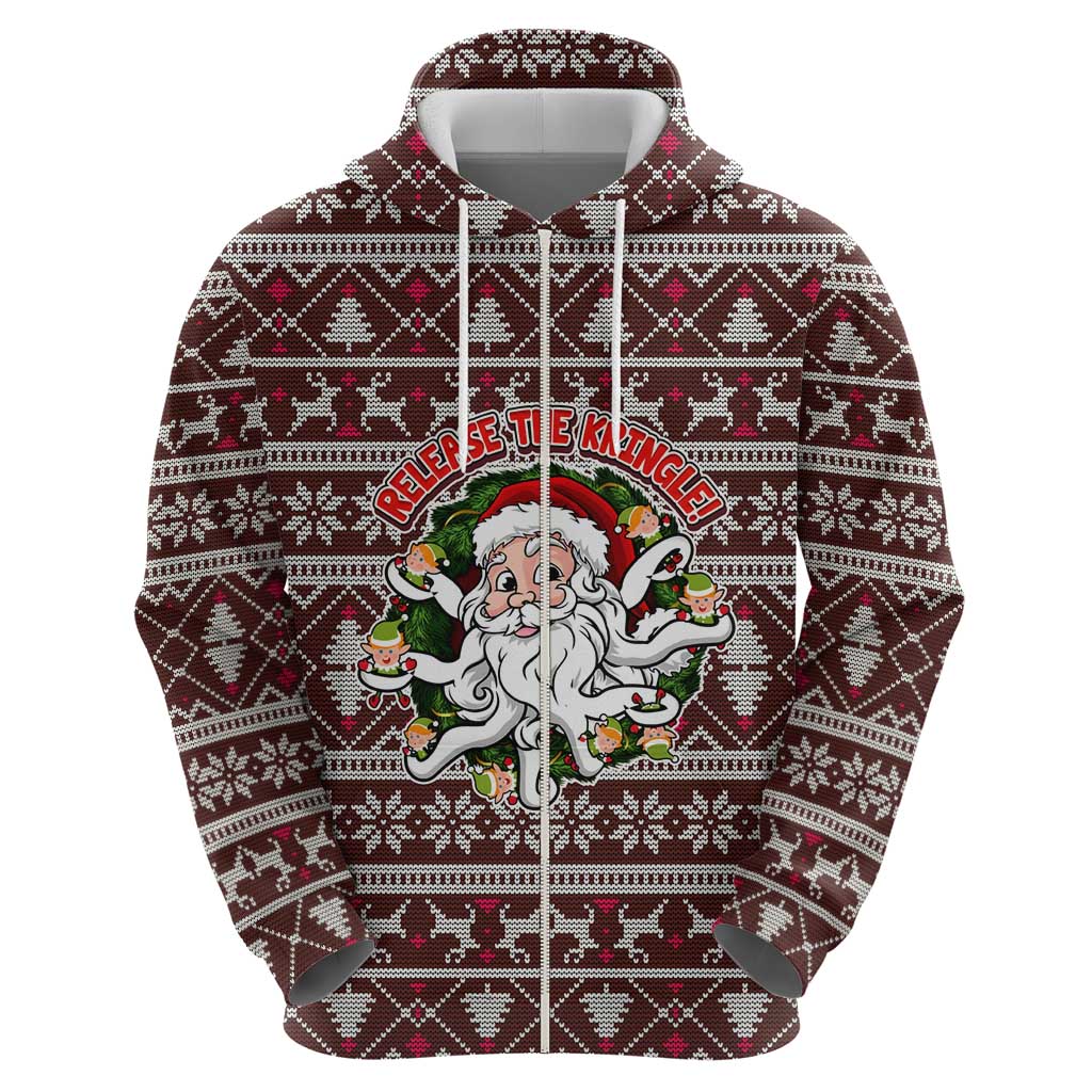 Funny Santa Claus Release The Kringle Christmas Hoodie Xmas Holiday Patterns - Wonder Print Shop