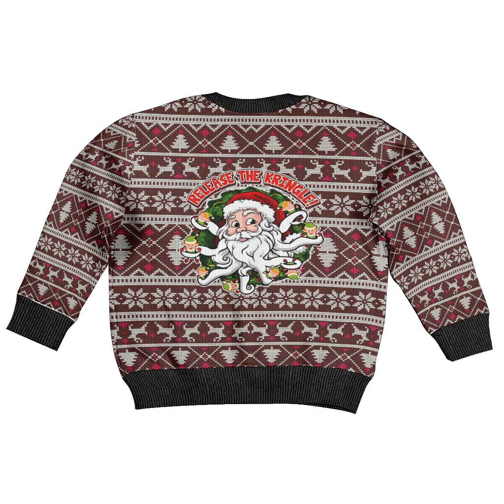 Funny Santa Claus Release The Kringle Christmas Kid Ugly Christmas Sweater Xmas Holiday Patterns - Wonder Print Shop