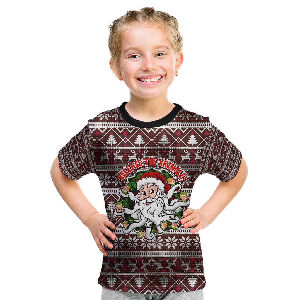 Funny Santa Claus Release The Kringle Christmas Kid T Shirt Xmas Holiday Patterns - Wonder Print Shop