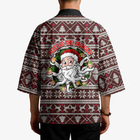 Funny Santa Claus Release The Kringle Christmas Kimono Xmas Holiday Patterns - Wonder Print Shop