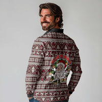 Funny Santa Claus Release The Kringle Christmas Long Sleeve Polo Shirt Xmas Holiday Patterns - Wonder Print Shop