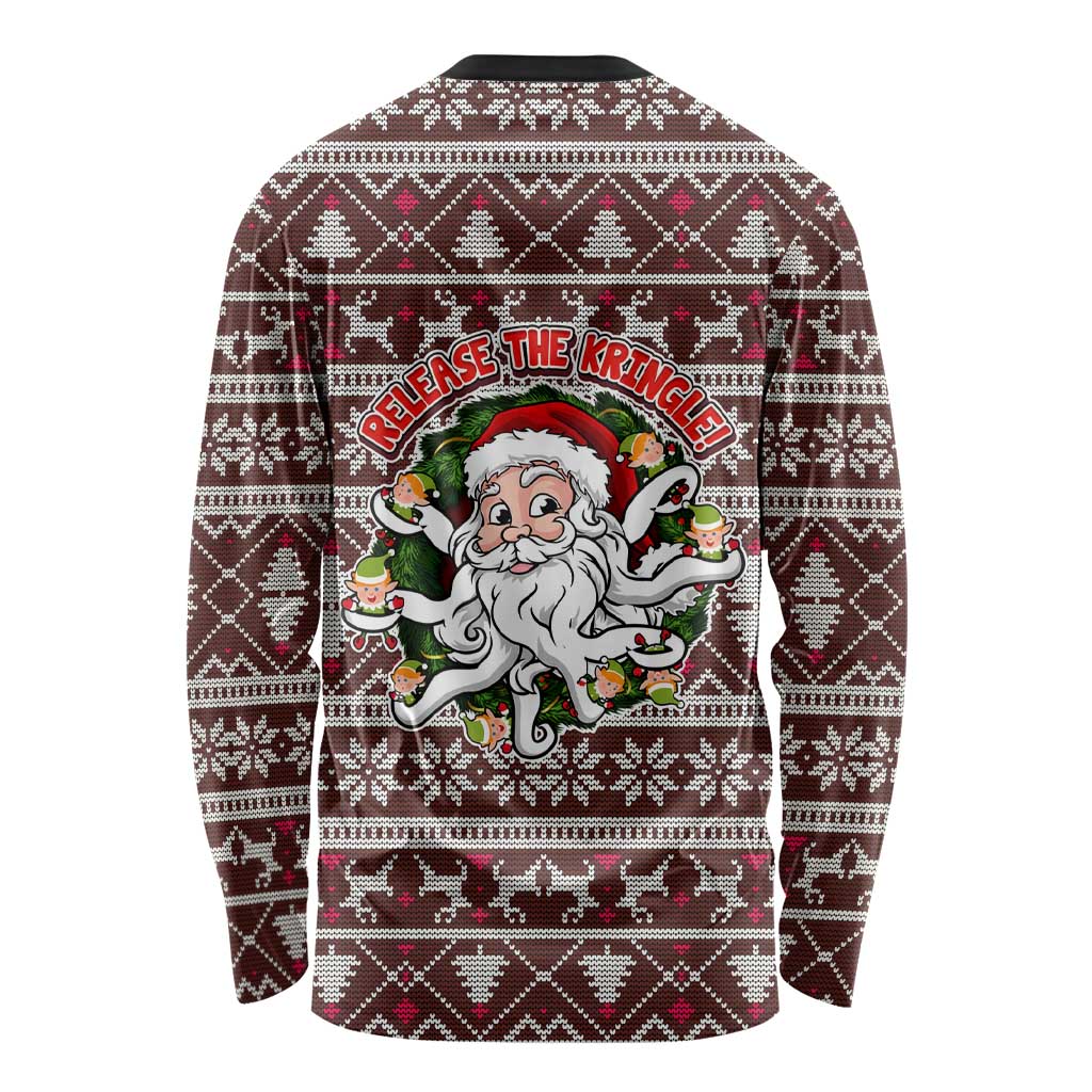 Funny Santa Claus Release The Kringle Christmas Long Sleeve Shirt Xmas Holiday Patterns - Wonder Print Shop