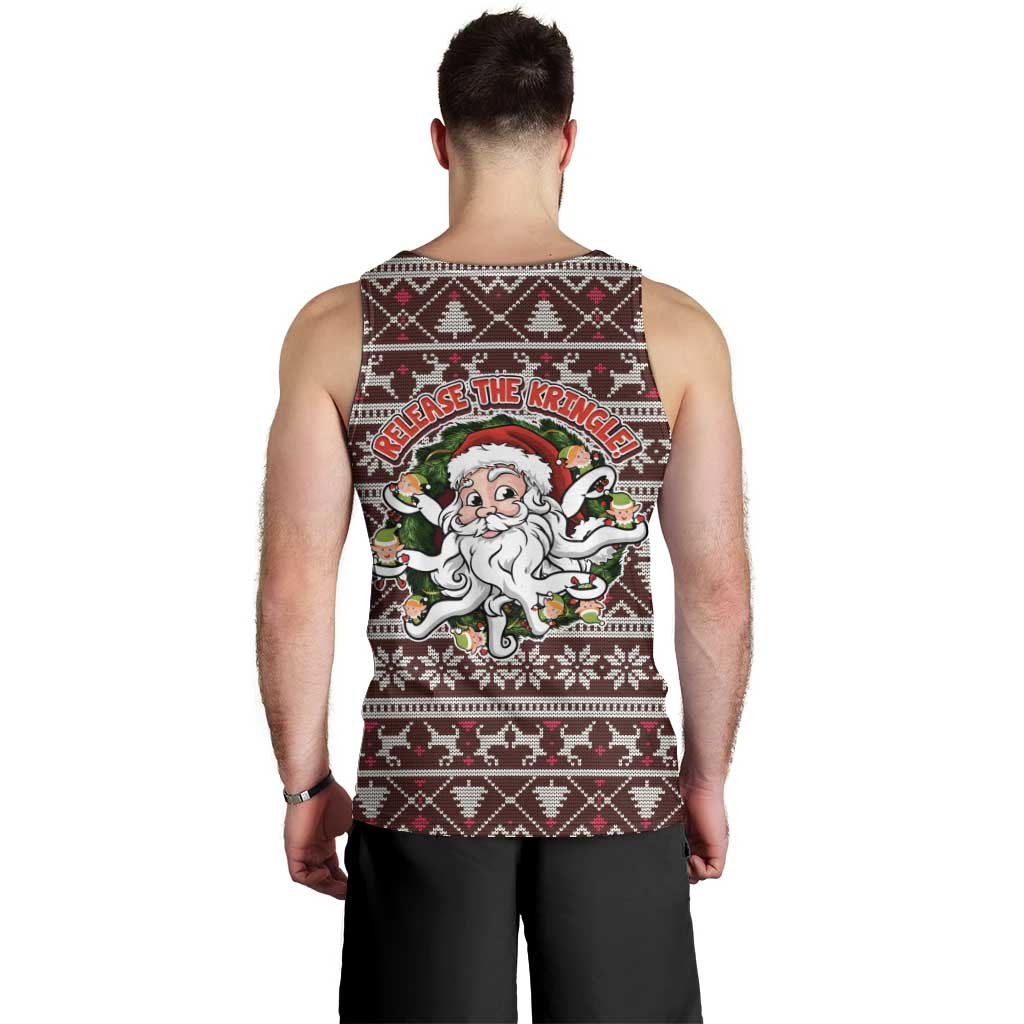 Funny Santa Claus Release The Kringle Christmas Men Tank Top Xmas Holiday Patterns - Wonder Print Shop
