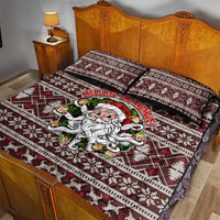 Funny Santa Claus Release The Kringle Christmas Quilt Bed Set Xmas Holiday Patterns - Wonder Print Shop