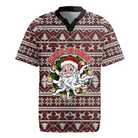 Funny Santa Claus Release The Kringle Christmas Rugby Jersey Xmas Holiday Patterns - Wonder Print Shop