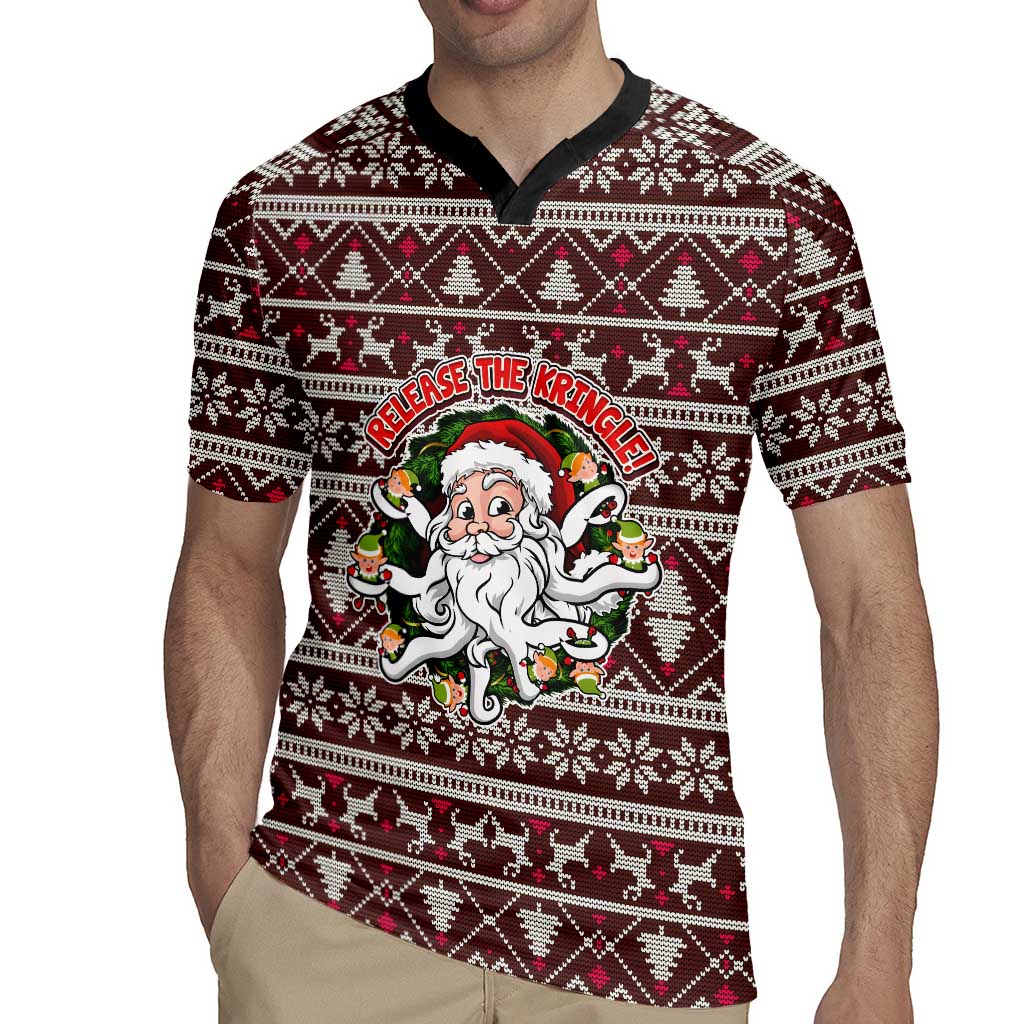 Funny Santa Claus Release The Kringle Christmas Rugby Jersey Xmas Holiday Patterns - Wonder Print Shop
