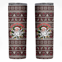 Funny Santa Claus Release The Kringle Christmas Skinny Tumbler Xmas Holiday Patterns - Wonder Print Shop