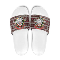 Funny Santa Claus Release The Kringle Christmas Slide Sandals Xmas Holiday Patterns - Wonder Print Shop