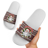 Funny Santa Claus Release The Kringle Christmas Slide Sandals Xmas Holiday Patterns - Wonder Print Shop