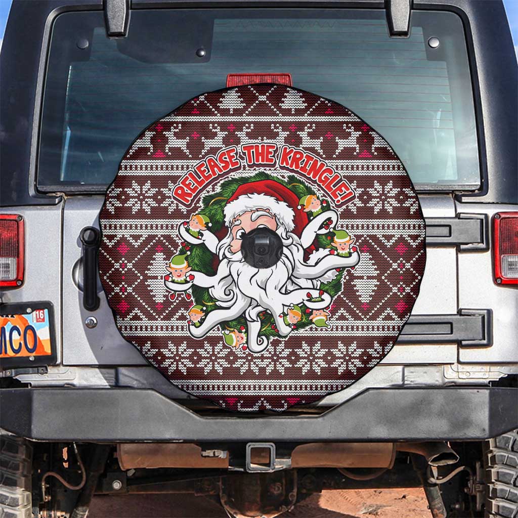 Funny Santa Claus Release The Kringle Christmas Spare Tire Cover Xmas Holiday Patterns - Wonder Print Shop