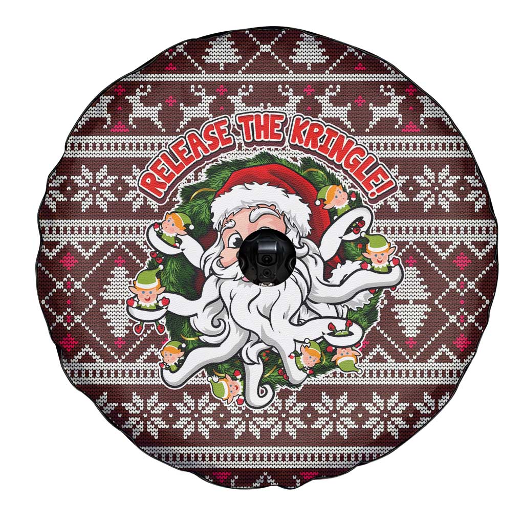 Funny Santa Claus Release The Kringle Christmas Spare Tire Cover Xmas Holiday Patterns - Wonder Print Shop