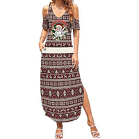 Funny Santa Claus Release The Kringle Christmas Summer Maxi Dress Xmas Holiday Patterns - Wonder Print Shop
