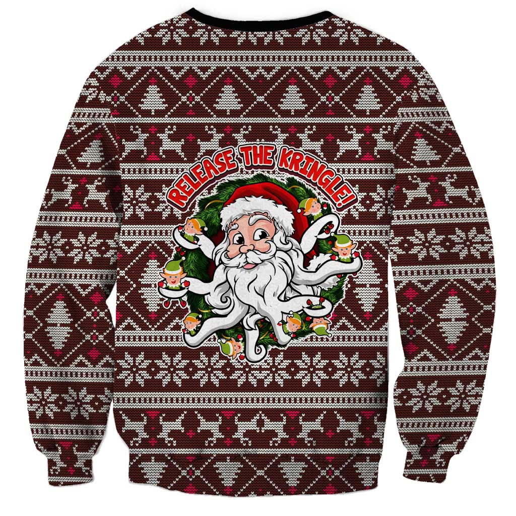Funny Santa Claus Release The Kringle Christmas Sweatshirt Xmas Holiday Patterns - Wonder Print Shop