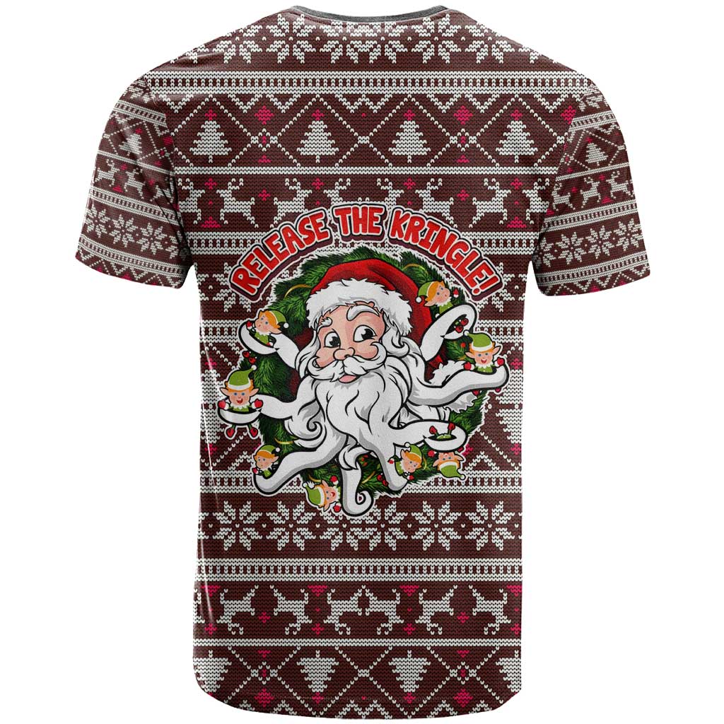 Funny Santa Claus Release The Kringle Christmas T Shirt Xmas Holiday Patterns - Wonder Print Shop