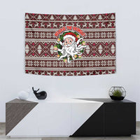 Funny Santa Claus Release The Kringle Christmas Tapestry Xmas Holiday Patterns - Wonder Print Shop