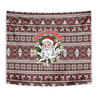 Funny Santa Claus Release The Kringle Christmas Tapestry Xmas Holiday Patterns - Wonder Print Shop